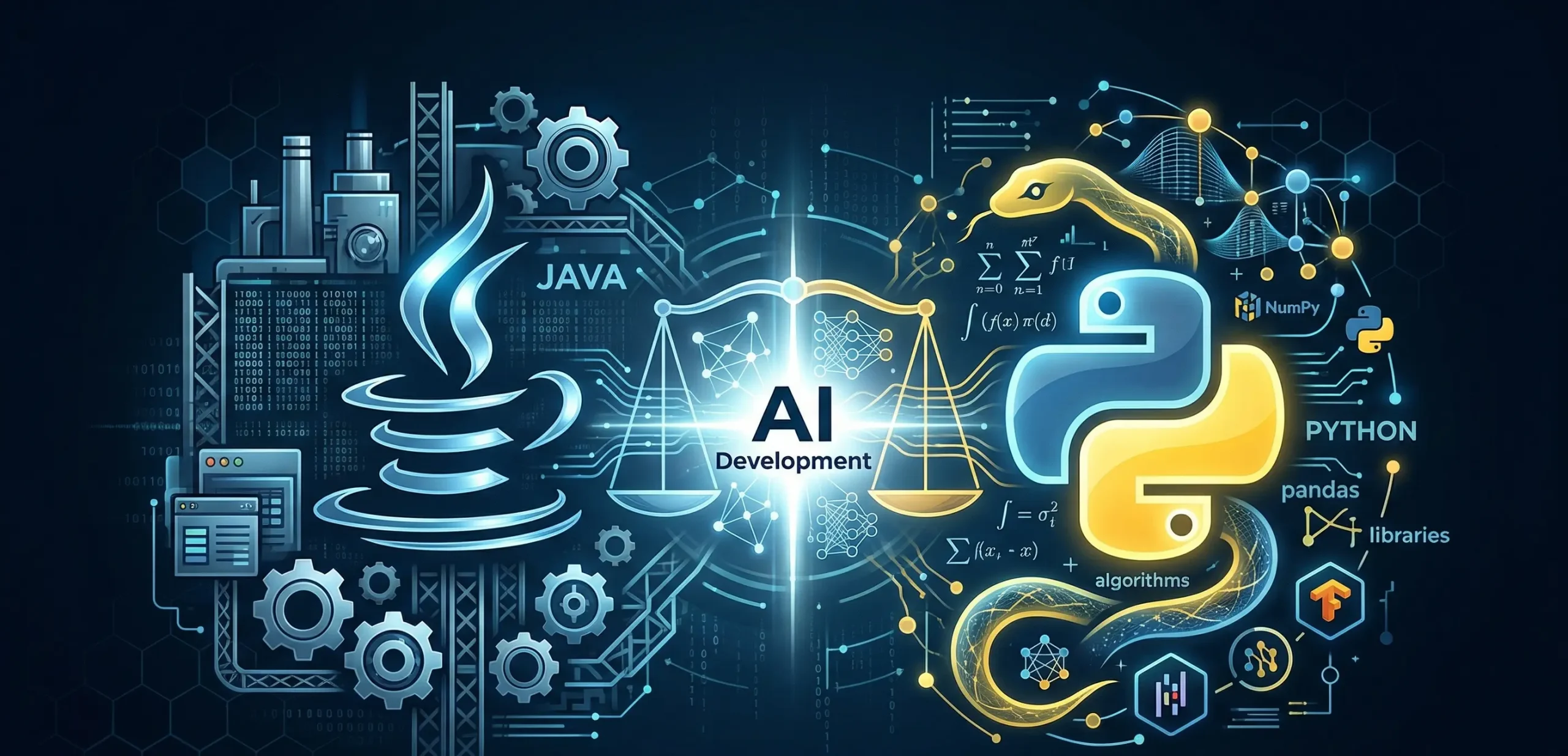 Java vs Python programming languages comparison — AI development debate